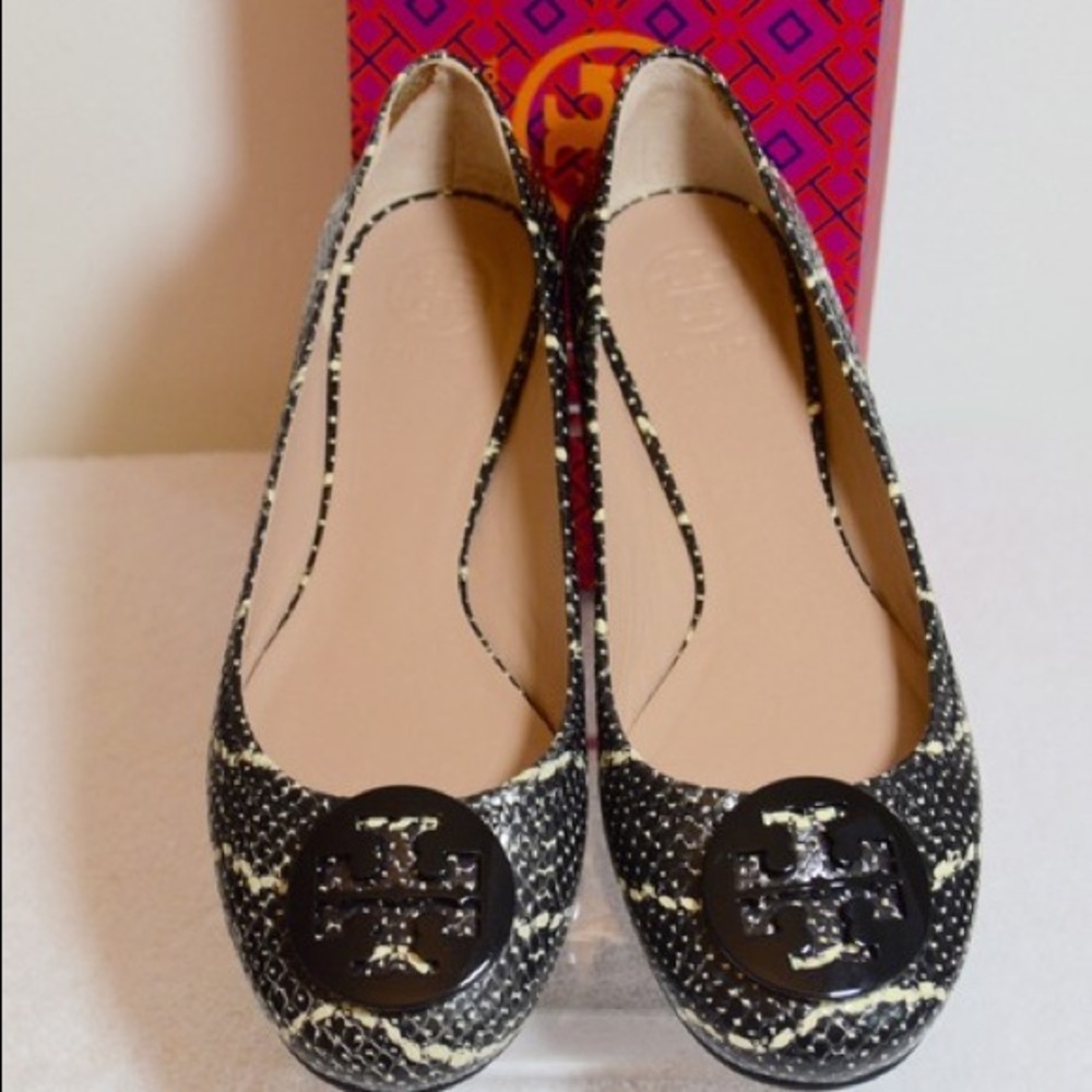 Tory Burch Riva Ballet Flat Mojave Print Size 8